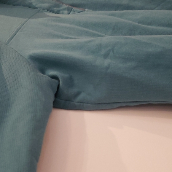 LL Bean Sweat Top Men's XL Green Button Down 3/4 Long Sleeves 100% Cotton - Picture 3 of 11